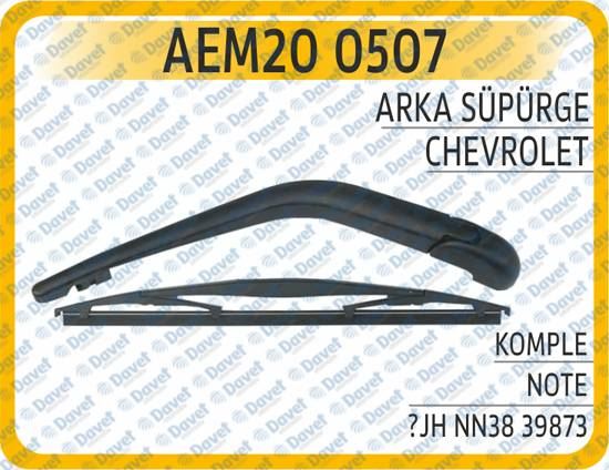 AEM 200507 Arka Silecek Supurgesi Komple Note